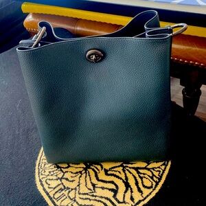 Dark green coach bag
